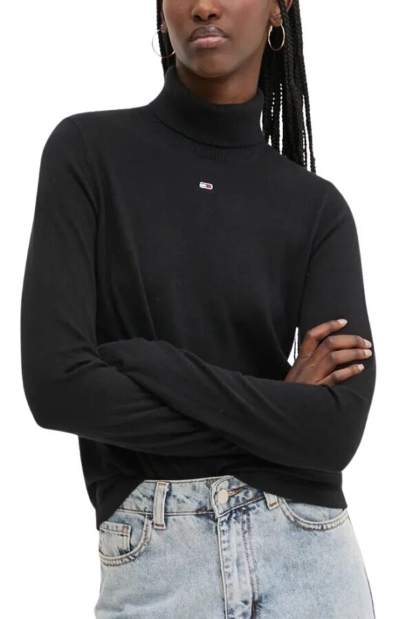 TOMMY JEANS Czarny damski golf