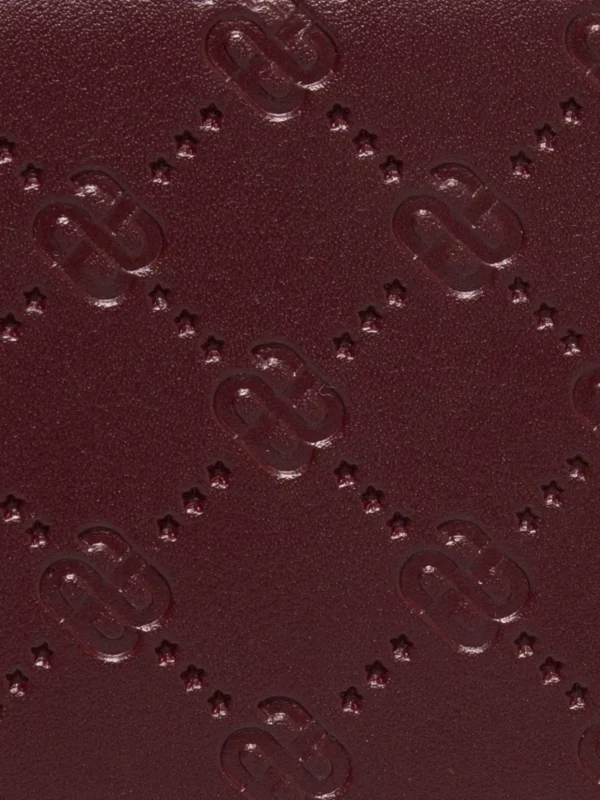 f028764b7515dc013c8a047581e9931e43af4cb1 Portfel damski z ozdobnym tłoczeniem bordowy Lisetto 604