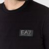 EA7 Czarny męski t-shirt z naszywką z logo