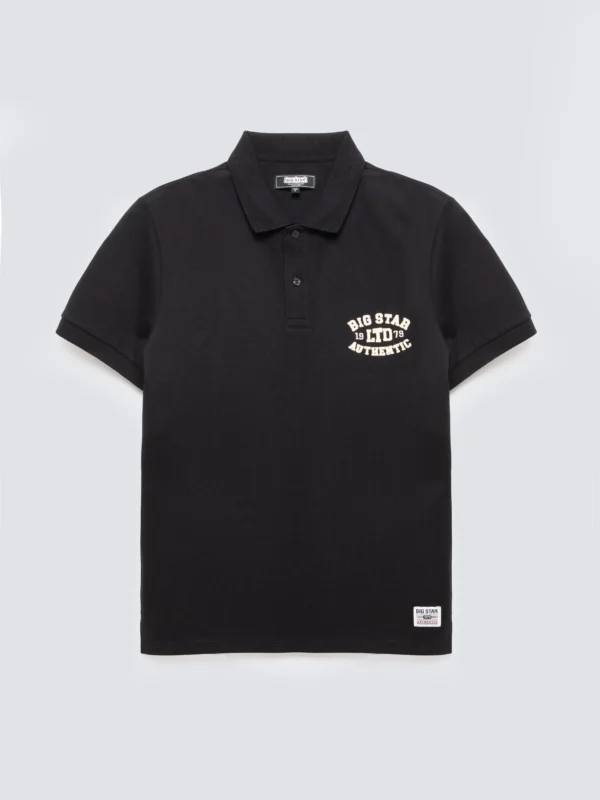 Koszulka męska polo czarna Livier 906