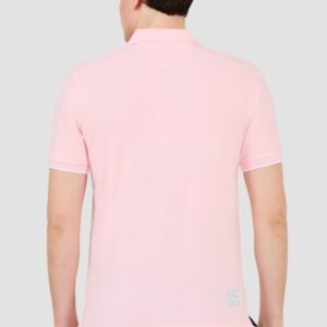 LA MARTINA Różowe męskie polo z dużym logo