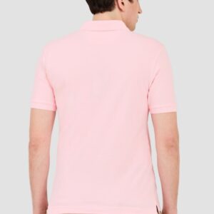 LA MARTINA Różowy męski t-shirt z małym logo