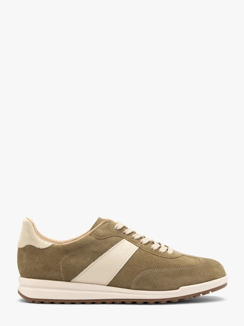 Oliwkowe sznurowane półbuty damskie