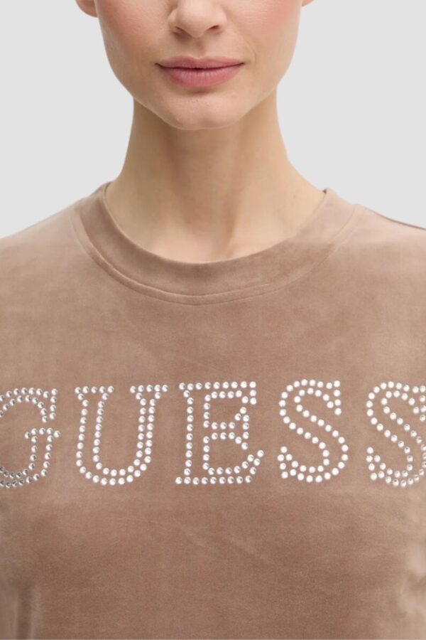GUESS Brązowy top damski Couture Tee