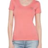 GUESS Różowy damski t-shirt Mini Triangle