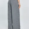 Spodnie damskie z szeroką nogawką w prążek szare Elvie 902
