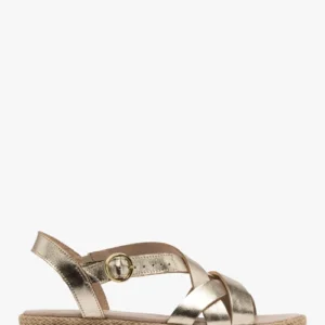 Platynowe sandały na ozdobnym spodzie