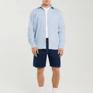 Koszula męska typu worker niebieska Gowis 401