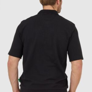 LA MARTINA Czarna męska koszulka polo