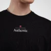 Koszulka męska z linii Authentic z nadrukiem czarna Techmunen 906