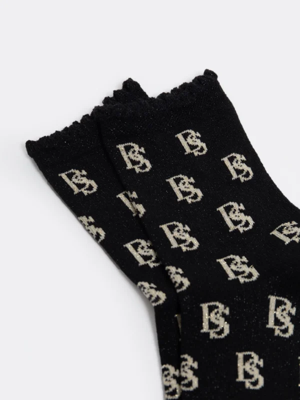 Skarpety damskie z wiskozy czarne Glamura 906