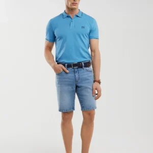 Koszulka męska polo niebieska Polian 402