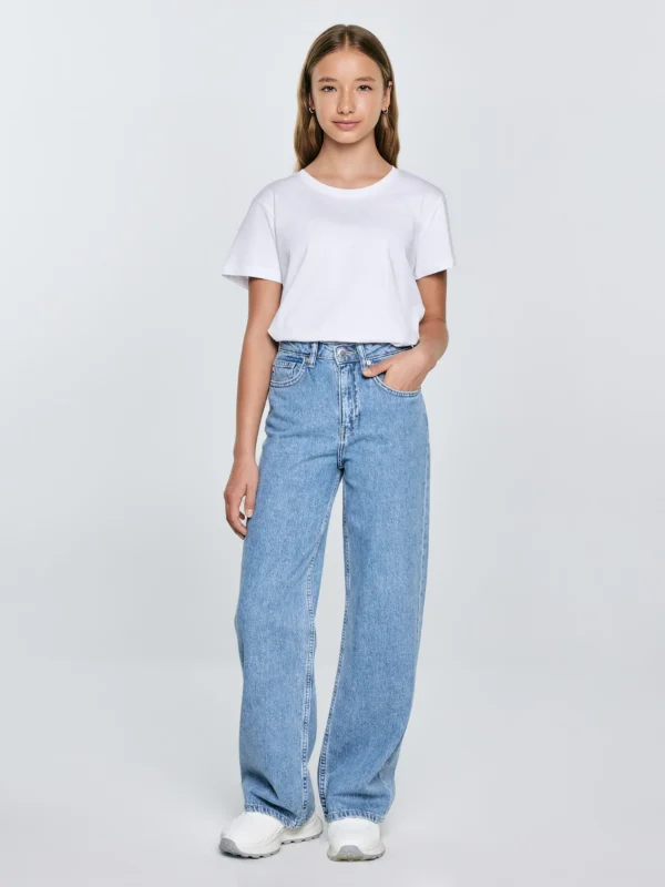 Koszulka dziewczęca z krótkim rękawem biała Basseca 101