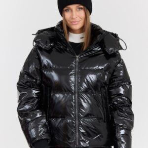 KARL LAGERFELD Czarna damska kurtka Hooded Down Jacket