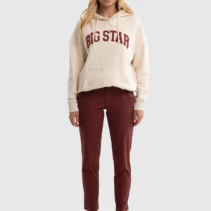 Spodnie damskie chinosy bordowe Danai 604