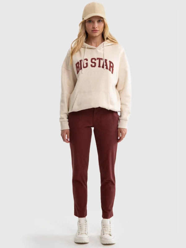 Spodnie damskie chinosy bordowe Danai 604