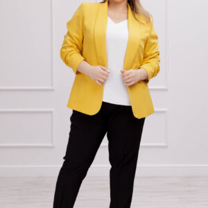 Elegancki żółty żakiet Neva XXL OVERSIZE WIOSNA