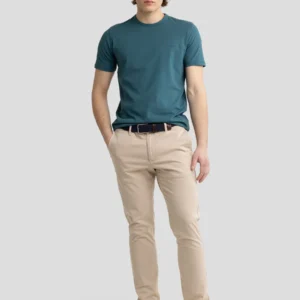 f96230c930f31b756b30140744c2d9739cd71528 Koszulka męska z niewielkim nadrukiem na piersi zielona Irter 304