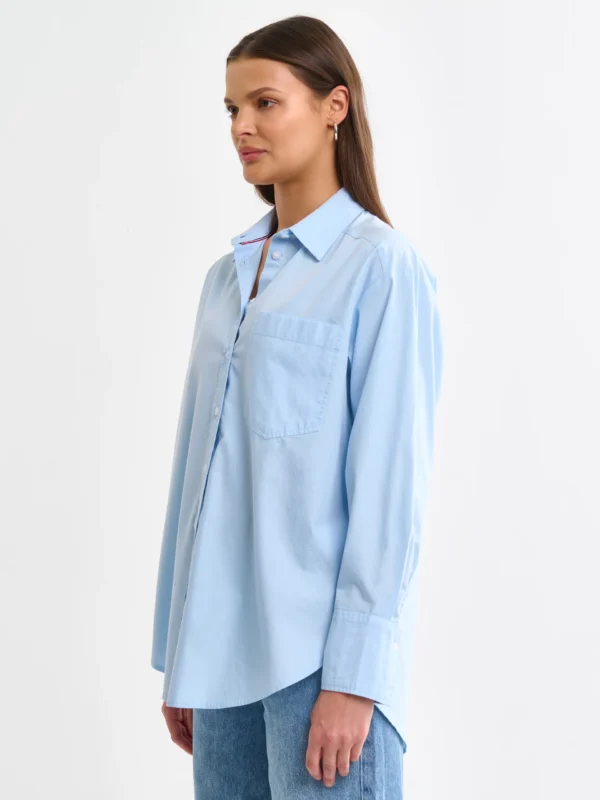 Koszula damska oversize niebieska Lamesa 400