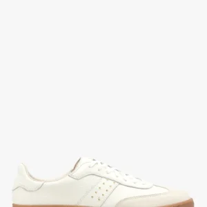 Kremowe damskie półbuty sznurowane