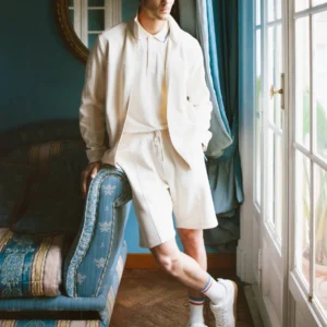 Szorty męskie dresowe kremowe Wladorsh 103/ Wlador 103