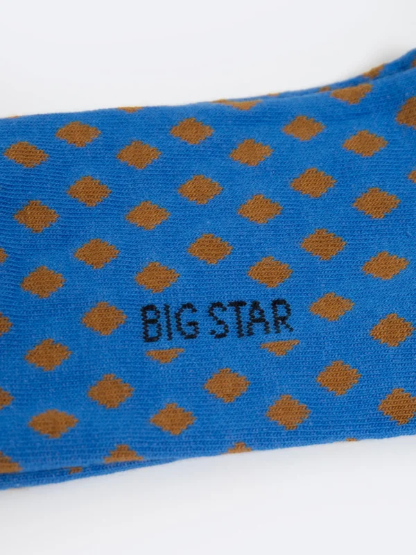 Skarpety męskie bawełniane w romby niebieskie Ziggi 401