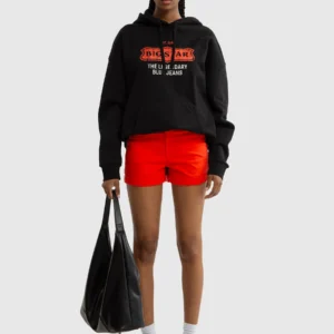 Szorty damskie jeansowe czerwone Caroline 603