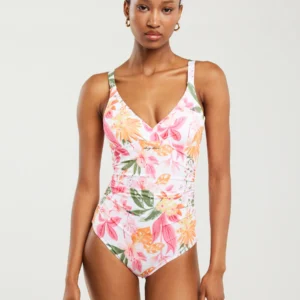 Kostium kąpielowy jednoczęściowy z motywem kwiatowym Sallsa 000