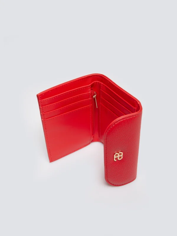 fb805f8fea747a5b28023eebe71567c8612bd7a5 Portfel damski ze skóry ekologicznej czerwony Caterin 603