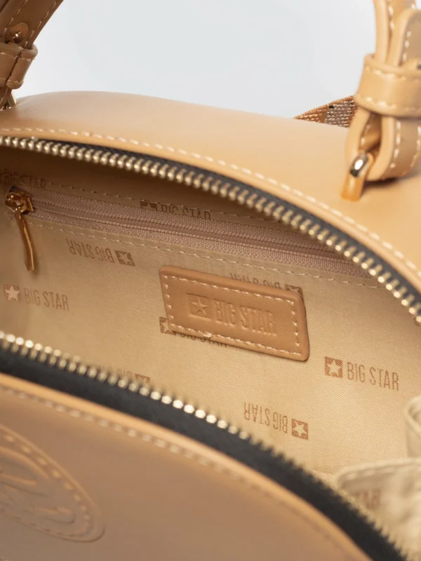 Torebka damska do ręki z dodatkowym paskiem beżowa RR574272 801