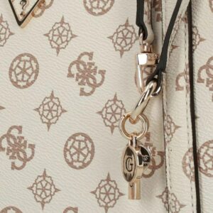 GUESS Beżowa logowana shopperka damska Daryna Elite