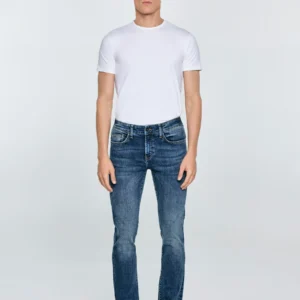 Jeansy męskie dopasowane granatowe Terry 502