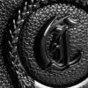 JUST CAVALLI Czarna męska torebka JC Logo Metal Circle - Style 3
