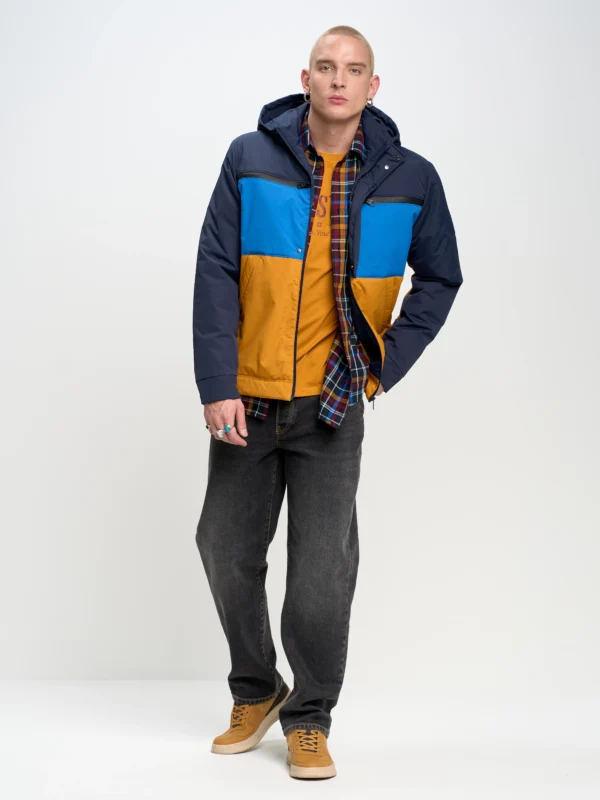 Kurtka męska z funkcją water resistant granatowa Hardes 403