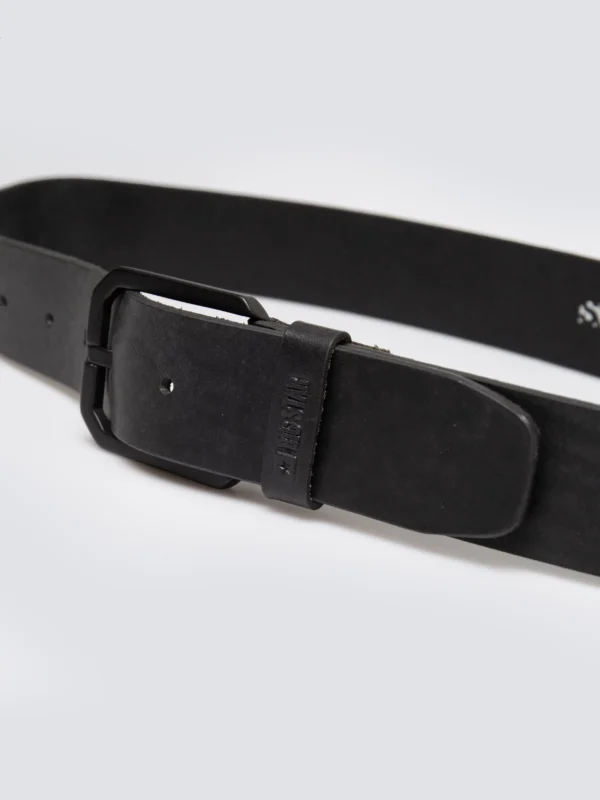 Pasek męski skórzany czarny Alisan 906