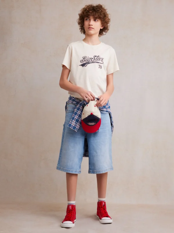 fe02e34d949a90aabd04271ccf592d045fde5ac7 Szorty chłopięce jeansowe niebieskie Andys 143