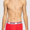 MOSCHINO Czerwone bokserki męskie 3PACK