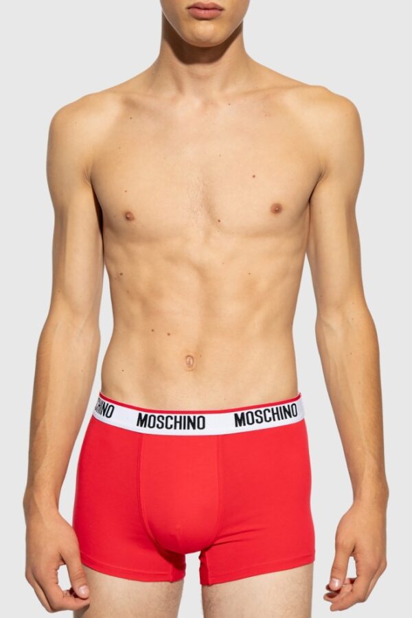 MOSCHINO Czerwone bokserki męskie 3PACK