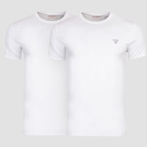 GUESS Zestaw białych męskich koszulek Caleb Hero 2PACK