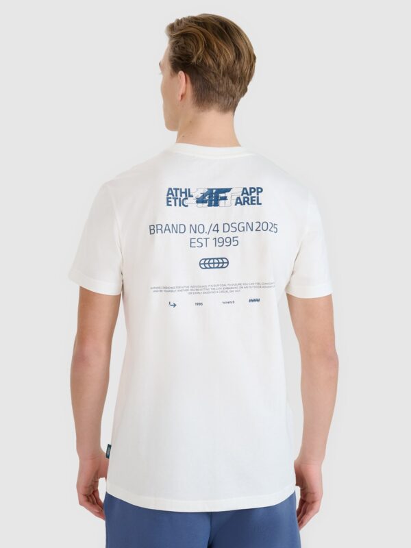 00fe824639281d158964fb7848518139d39a671e 4F T-shirt regular z nadrukiem męski - biały