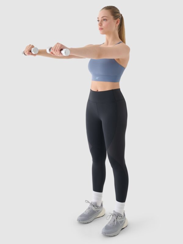 013256d9d31a5e38956971a70e39b3241840f2a7 4F Legginsy treningowe z wysokim stanem damskie - szare