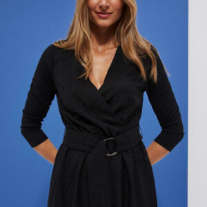 018bac17492a32d76cbe5113a6be303fbc7cd7d2 Sukienka z paskiem czarna damska