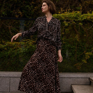 Wiskozowa spódnica brązowa