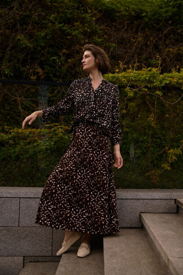 Wiskozowa spódnica brązowa