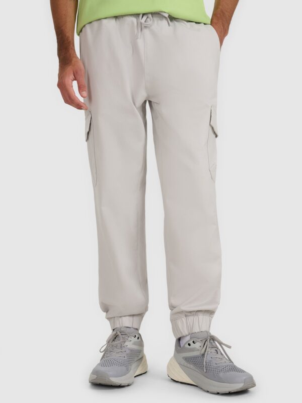 4F Spodnie casual cargo męskie - szare