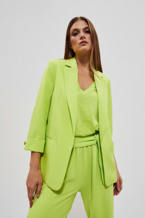 02a106b76d5f9c2e11a3f52c3823fed83a504967 Marynarka z rękawem 3/4 neonowa