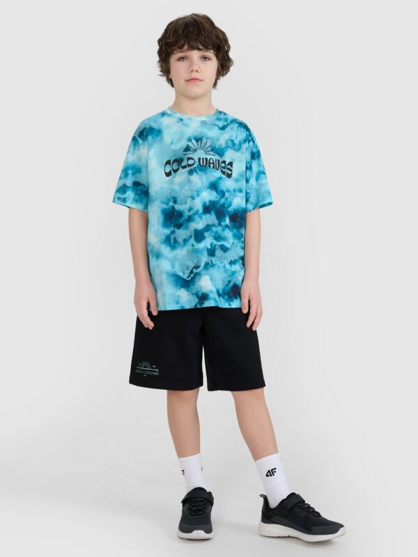 4F T-shirt oversize z nadrukiem chłopięcy - multikolor 122 (6-7 lat)