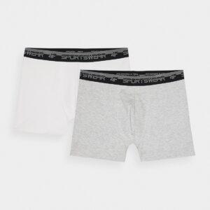 4F Bielizna bokserki (2-pack) męskie - białe
