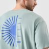4F T-shirt oversize z nadrukiem męski - turkusowe