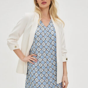 040dfa02a8e26b8e8fa6a6cd1938b7f71e6a3ea0 Marynarka z marszczonymi rękawami biała